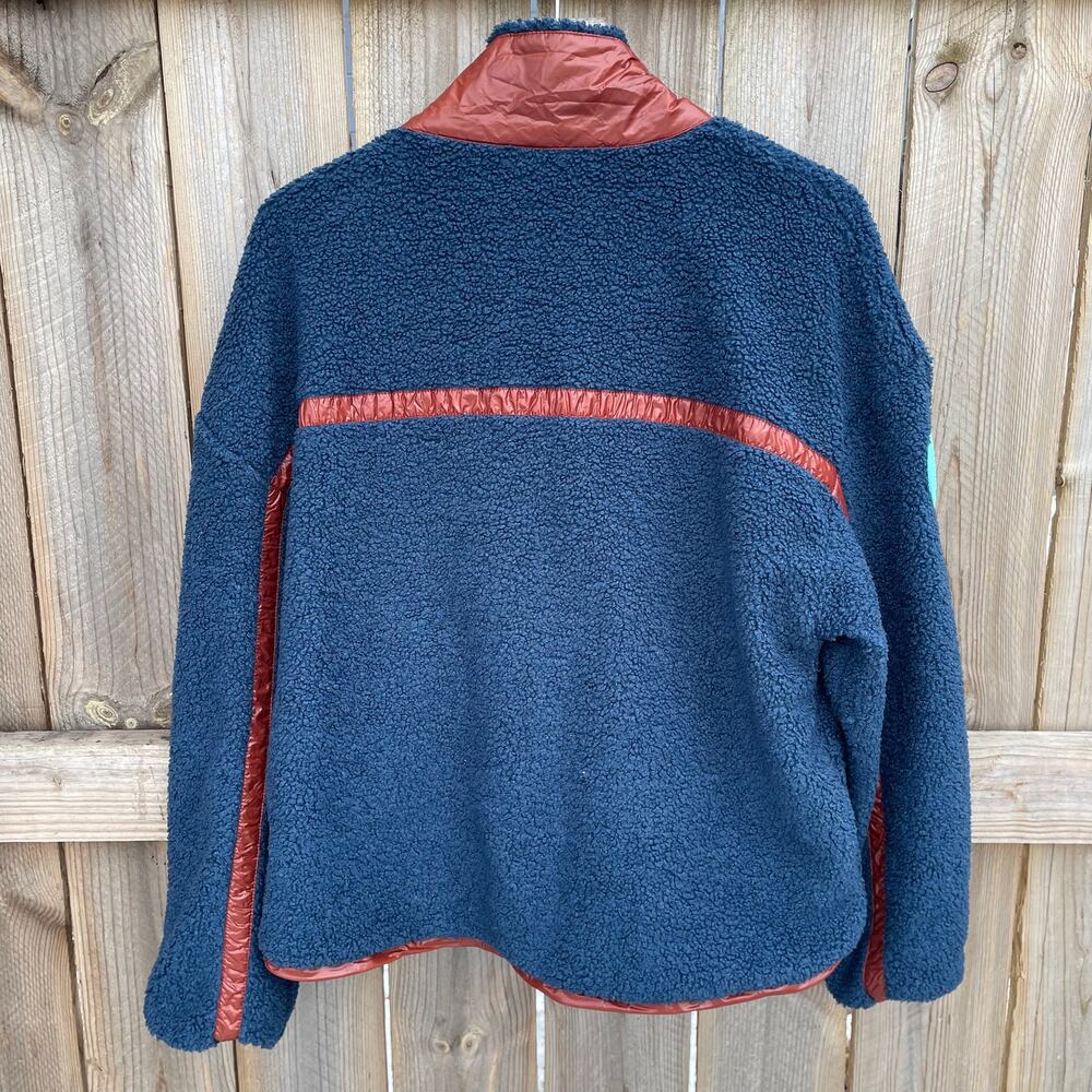 Fabletics Jacket Pullover Larissa Large Navy Brow… - image 2